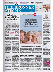 Titelblatt der Zeitschrift Heilbronner Stimme