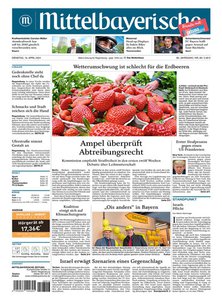 Titelblatt der Zeitschrift Mittelbayerische Zeitung